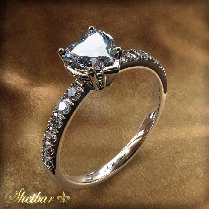 HEART SOLLITER RING