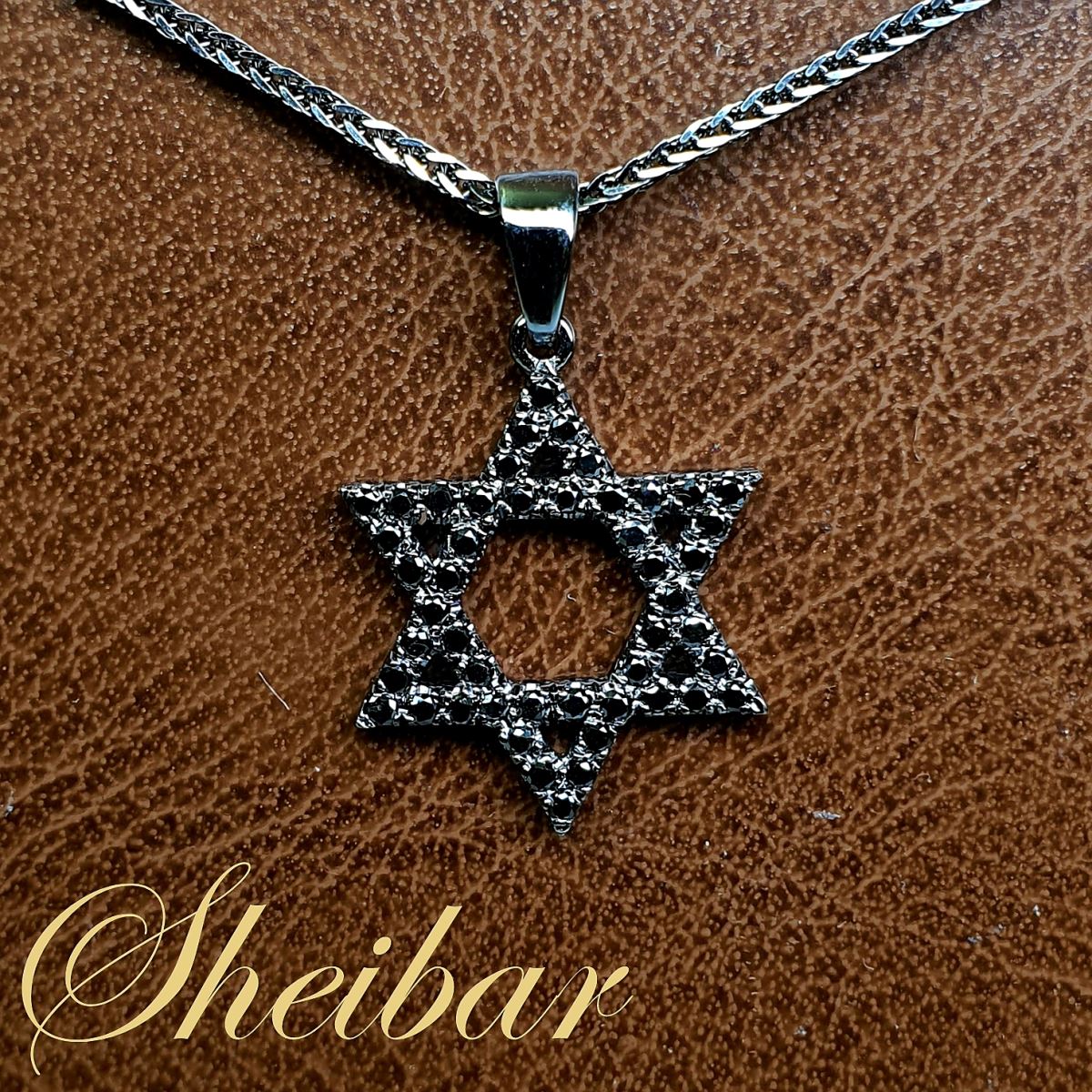 מגן דוד יהלומים שחורים